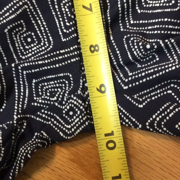 XS Persifor navy geometric print stretch wide leg pants - Picture 9 of 15